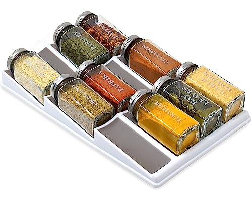 3 Tier Spice Drawer Organizer with Non-Skid Storage Tray - Image 2