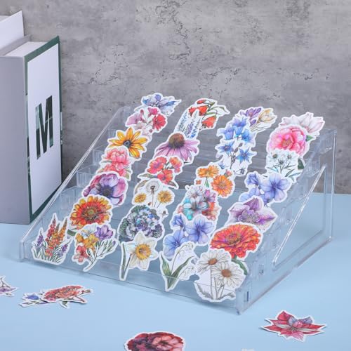 2 Pack 7-Tier Acrylic Card Display Stand, Clear Plastic Organizer - Image 6