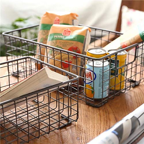 Kingrol 2 Pack Wire Storage Baskets with Handles, Metal Organizer - Image 6