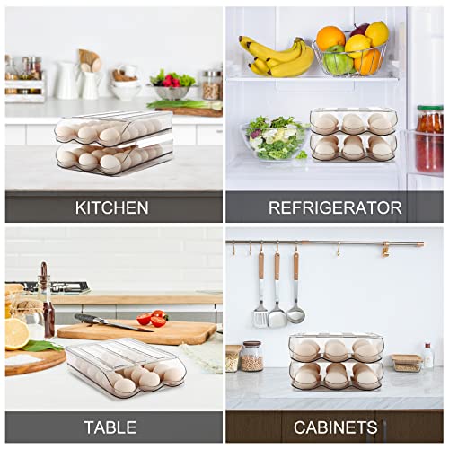 MesRosa Egg Holder for Fridge, Automatic Rolling Con | All Products - Image 7