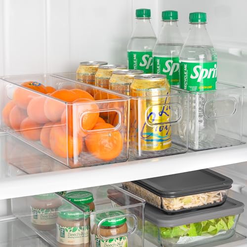 Plastic Food Storage 2 Pack Clear Container Bin with Handles - Image 7