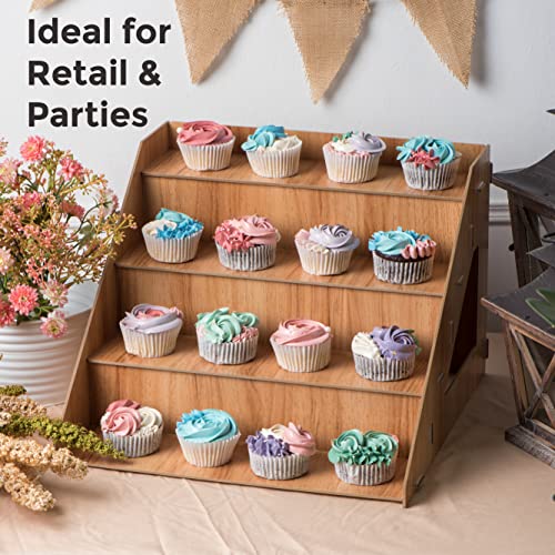 Tapeera 4-Tier Retail Wooden Display Riser - Farmers Market Craft - Image 6