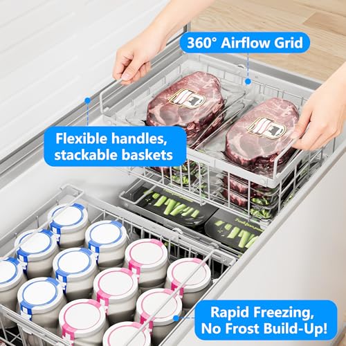 Freezer Organizer Bins, 4-Pack for Deep Freezers - Image 5