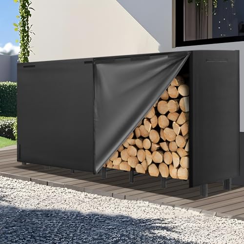 Kendane 8FT Firewood Rack Outdoor with Cover - Image 2