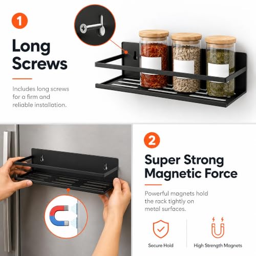 Magnetic Spice Rack 4-Pack – Heavy-Duty, Rust-Resistant - Image 4