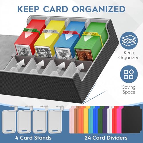4 Row Trading Card Storage Box, 3200+ MTG Card Storage - Image 7