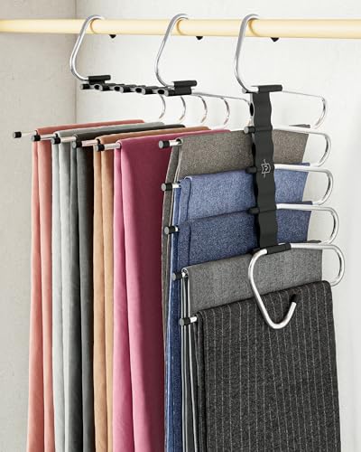 Pants Hangers Space Saving - 2 Pack - Non-Slip Multi-Tier Hangers - Image 2