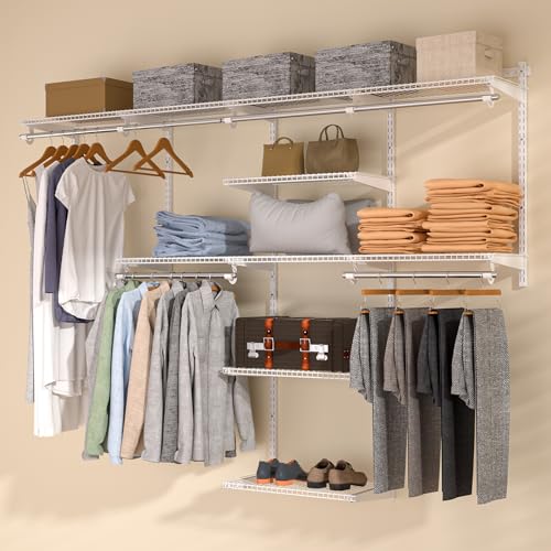 Homde Quality Closet Organizer System: 4-8 Ft Adjustable Metal - Image 2