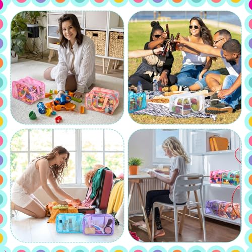 Shinylin 6 Pack Pastel Large Toy Storage Bags with Labels - Image 7