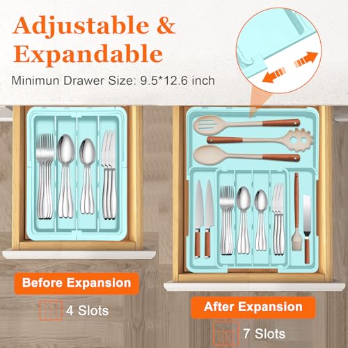 Expandable Silverware Drawer Organizer, Utensil Tray for Kitchen - Image 4