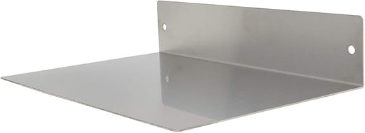 Buhbo Mitus Floating Shelf Wall Mounted (8 inch x 12 inch) Heavy Duty Industrial Modern, Brushed Stainless Steel