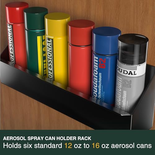 Wall-Mount Aluminum Aerosol Storage Shelf Organizer - Image 4