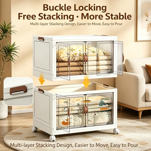 285.3QT Foldable Stackable Storage Bins with Magnetic - Image 5