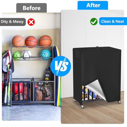 Basketball Rack Cover Garage Sports Equipment Organizer - Image 6