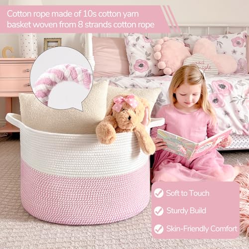 INDRESSME XXXLarge Woven Rope Blanket Basket Living Room - Image 4
