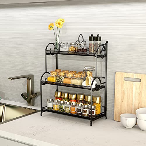YIUKEA Bathroom Organizer Countertop - 3 Tier Spice Rack - Image 4