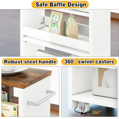 IBUYKE Slim Storage Cart Skinny Rolling Cart Utility Trolley - Image 8