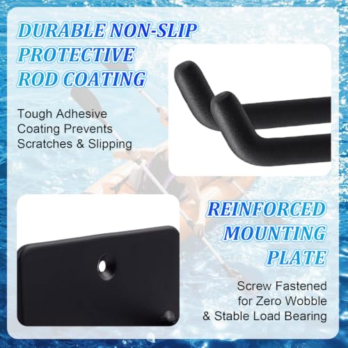 2 PCS Kayak Paddle Holder Wall Mount Holds 6 Paddles - Image 6
