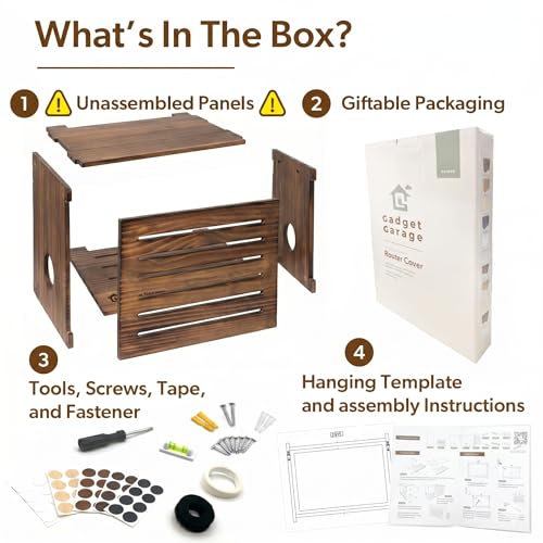 WiFi Router Storage Cabinet Router Box Hider WiFi Box Hider Shelf - Image 5