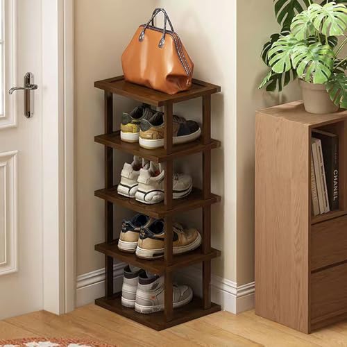 Vertical Shoe Rack - Tall Narrow Shoe Rack Organizer - Image 2
