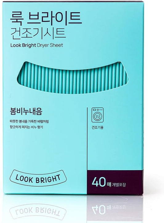 Generic LOOK BRIGHT Fabric Softner Dryer Sheet, Wet-type Sheet, Long-lasting Fragrance, Luxurious Premium Scent, Anti-static Function (Spring Soap Scent)