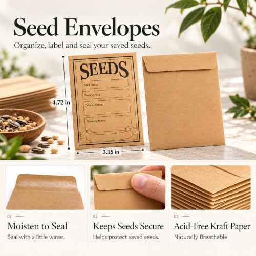 Tirphy Seed Storage Organizer, 50 Clear Pockets - Image 5