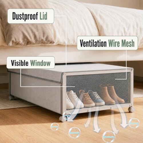 2Pack Under Bed Storage Containers,10 inch Height,31 inch Long - Image 6