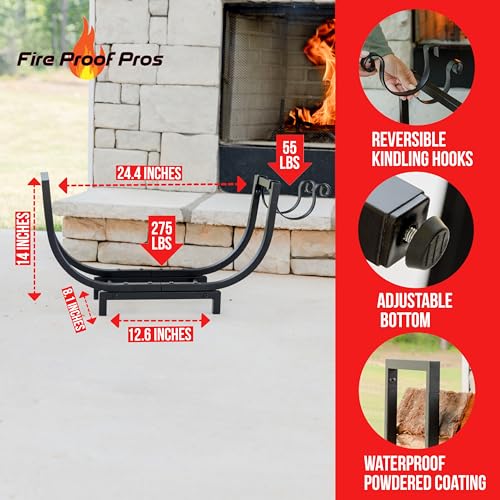 Firewood Rack Outdoor and Indoor Firewood Storage | Home Organization - Image 4