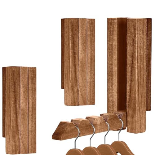 2 Pack Wall Mounted Folding Drying Rack, Wood Hanger for Laundry - Image 2