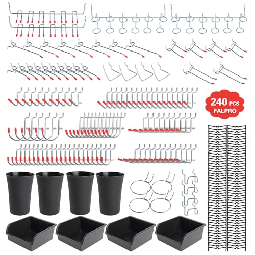 240PCS Pegboard Hooks Assortment, Pegboard Accessories - Image 2