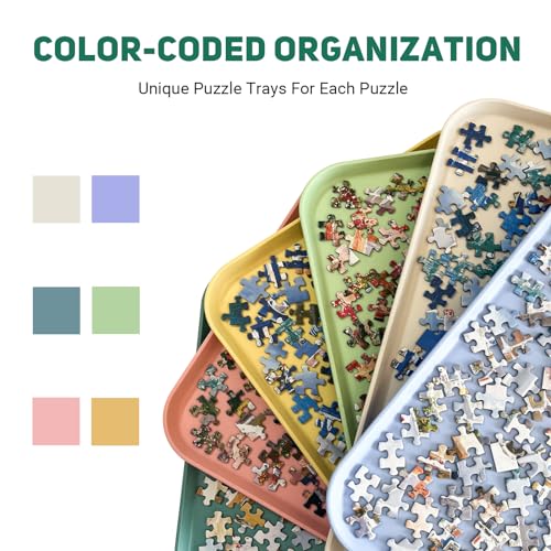 16.9" x 12" Extra-Large Puzzle Sorting Trays Stackable - Image 6