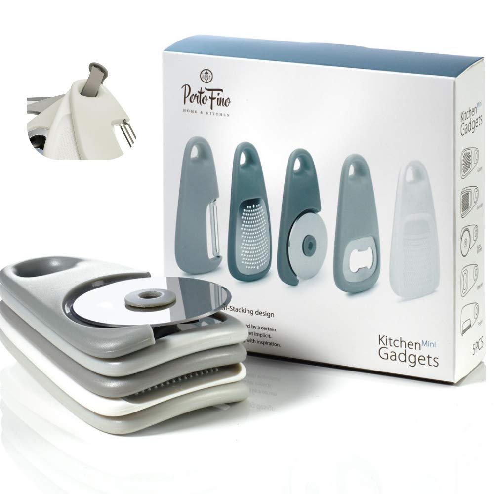 PortoFino Kitchen Gadgets Set 5 Pieces, Includes Pizza Cutter - Image 1