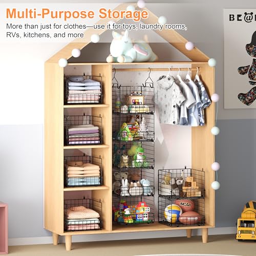 Sonyabecca 5-Tier Hanging Closet Organizer – Black Closet Storage - Image 7