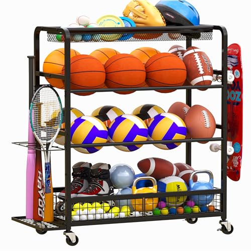 Jsskeeim Garage Sports Equipment Organizer,Sports Ball - Image 2