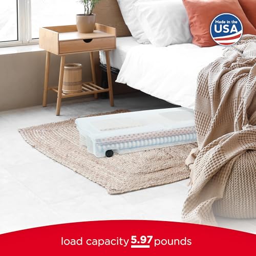 Rubbermaid 68 Quart Under the Bed Low Profile Storage Boxes - Image 6