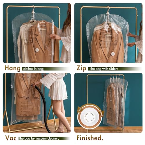 TAILI Hanging Vacuum Storage Bags for Clothes Space Saver 6 Combo - Image 5