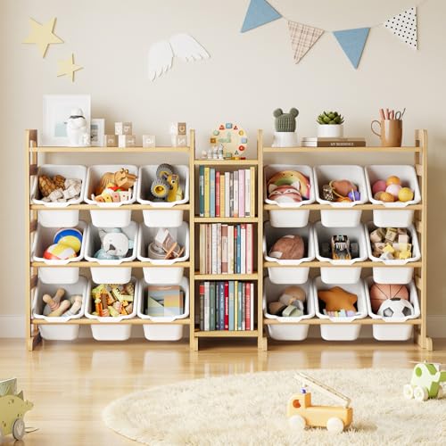 SpaceAid Large Toy Storage Organizer with 6 Shelves and 18 - Image 2