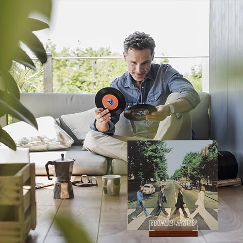 YuanDian Now Playing Vinyl Record Stand, Light up Display - Image 6
