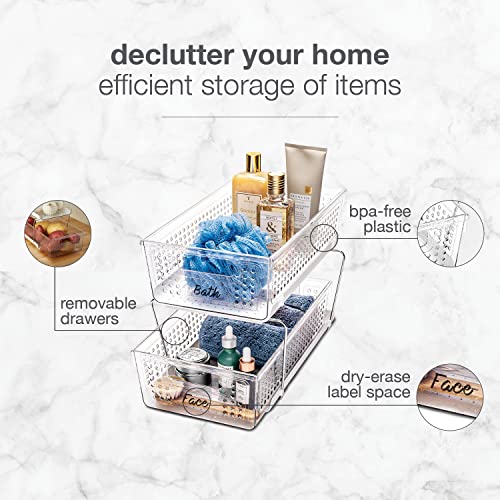 madesmart Premium Two Tier Organizer, Clear - Image 5