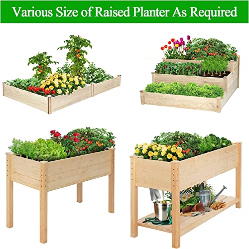 GARFANS Raised Garden Bed Wood Planter Box with Storage - Image 8