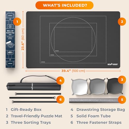 Newverest Jigsaw Puzzle Mat Roll Up, Saver Pad 39.4” x - Image 3