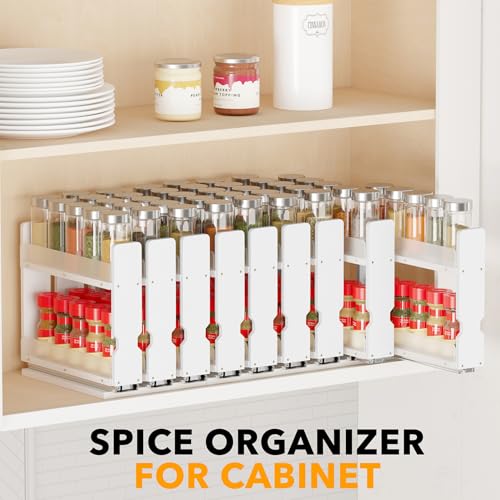 SpaceAid Bamboo Pull Out Spice Rack Organizer for Ca | All Products - Image 7
