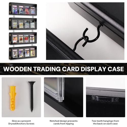 Card Display Case, 4 Pack Trading Card Display Frame Wall Mount - Image 5