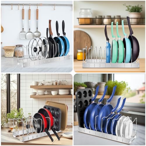 Lid Organizer Pot Lid Organizer Detachable and Adjustable Pots - Image 7