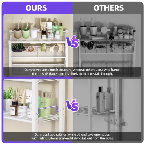 KMwisde 4 Tier Over The Toilet Storage, Bathroom Organizer - Image 7