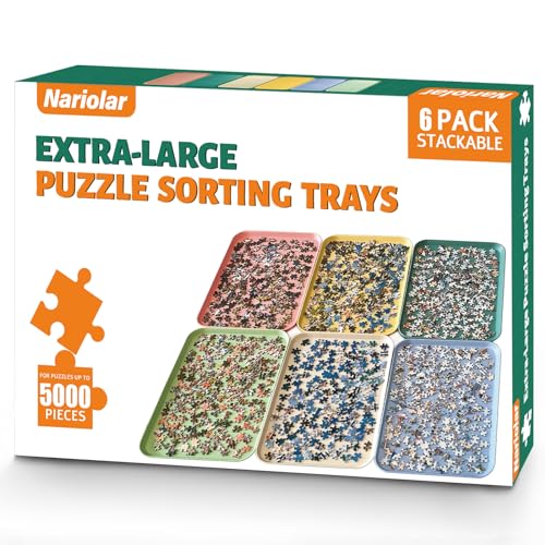 16.9" x 12" Extra-Large Puzzle Sorting Trays Stackable - Image 2