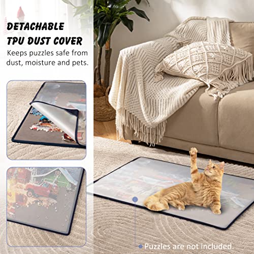 Tektalk Jigsaw Puzzle Board with 6 Sorting Trays | Home Organization - Image 6