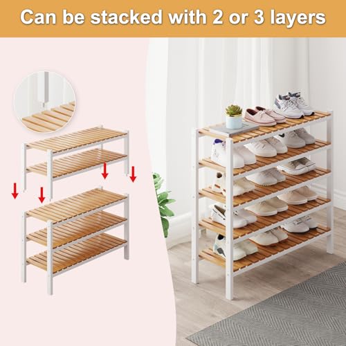 Bamboo Shoe Rack Organizer for Closet | Home Organization - Image 6