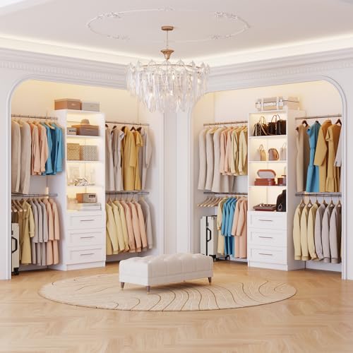 Closet System,5FT-9FT Closet Organizer with 3 Drawers - Image 4