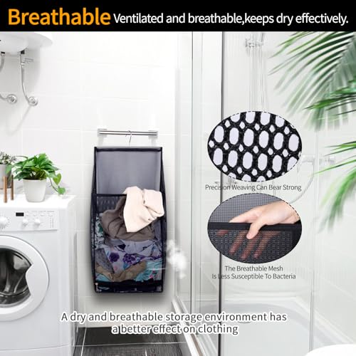 Hanging Collapsible Breathable Mesh laundry bags,Fast - Image 7